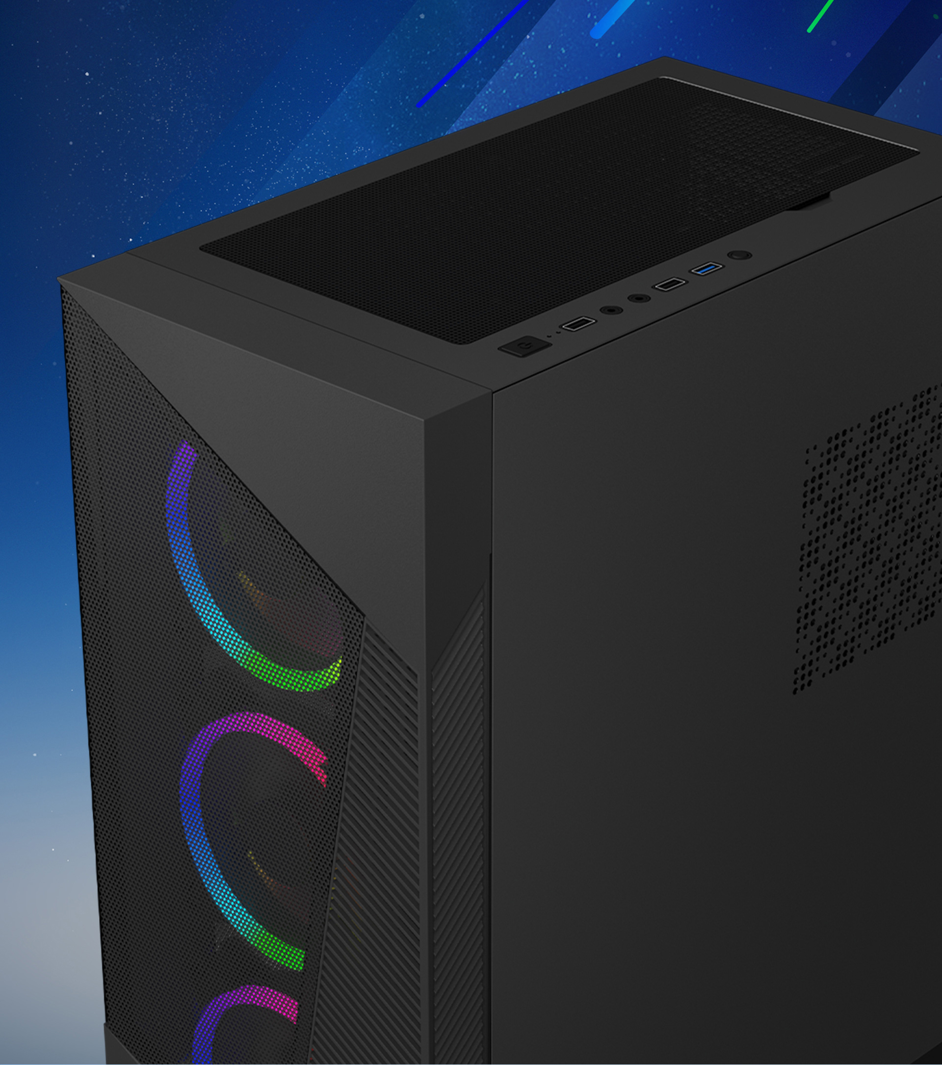 DIYPC Rainbow-Flash-F1 ATX Mid Tower Computer Case